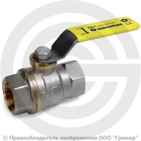 Кран латунный Ду-8 (1/4") Ру-5 ВР (ВН) никель полнопроходной желтый рычаг Giacomini R950 Кран латунный Ду-8 (1/4") Ру-5 ВР (ВН) никель полнопроходной желтый рычаг Giacomini R950