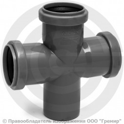 Крестовина PP-H одноплоскостная серая Дн 50-50-50 67гр б/нап в/к Ostendorf HT HTDA