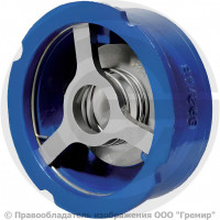 Клапан обратный осевой чугунный межфланцевый Ду-150 Ру-16 (Т<100°С) диск сталь NVD-802R Ридан Клапан обратный осевой чугунный межфланцевый Ду-150 Ру-16 (Т<100°С) диск сталь NVD-802R Ридан