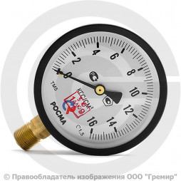 Манометр радиальный диаметр 100мм 0-10 кгс/см2 (0-1,0 МПа) G1/2" ТМ-510Р.00 Росма