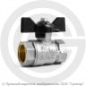 Кран латунный Ду-15 (1/2&quot;) Ру-40 ВР (ВН) муфтовый никель бабочка LD Pride 47.15.В-В.Б.