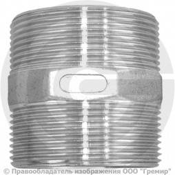 Ниппель нержавеющий AISI 304 переходной Ду 50-32 (2"-1 1/4")