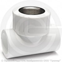 Тройник PP-R комбинированный белый ВР (ВН) Дн 32 1/2" RTP (РосТурПласт) Тройник PP-R комбинированный белый ВР (ВН) Дн 32 1/2" RTP (РосТурПласт)