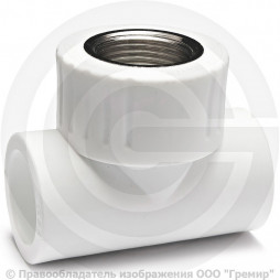 Тройник PP-R комбинированный белый ВР (ВН) Дн 32 1/2" RTP (РосТурПласт)