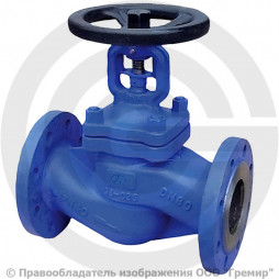 Клапан запорный стальной фланцевый Ду-65 Ру-40 (Т<300°С) сильфонный Benarmo