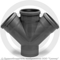 Крестовина PP-H одноплоскостная серая Дн 110-110-110 45гр б/нап в/к Ostendorf HT HTDA Крестовина PP-H одноплоскостная серая Дн 110-110-110 45гр б/нап в/к Ostendorf HT HTDA