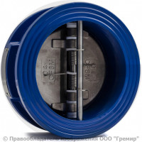 Клапан обратный двухстворчатый чугунный межфланцевый Ду-40 Ру-16 (Т<120°С) ств нерж Benarmo Клапан обратный двухстворчатый чугунный межфланцевый Ду-40 Ру-16 (Т<120°С) ств нерж Benarmo