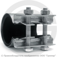 Хомут ремонтный односторонний оцинкованный Ду-150 (Дн 159-170) L=162мм Сансфера Хомут ремонтный односторонний оцинкованный Ду-150 (Дн 159-170) L=162мм Сансфера
