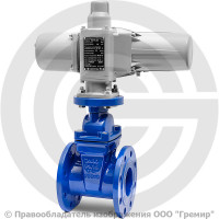 Задвижка чугунная фланцевая Ду-80 Ру-16 (Т<150°С) 30ч939р SL12 ЛМЗ с электроприводом ГЗ-А.70/24 (380 В) Задвижка чугунная фланцевая Ду-80 Ру-16 (Т<150°С) 30ч939р SL12 ЛМЗ с электроприводом ГЗ-А.70/24 (380 В)