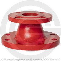 Переход фланцевый ПФ (ХФ) стальной Ду 125-100 Ру-16 КЗСД Переход фланцевый ПФ (ХФ) стальной Ду 125-100 Ру-16 КЗСД