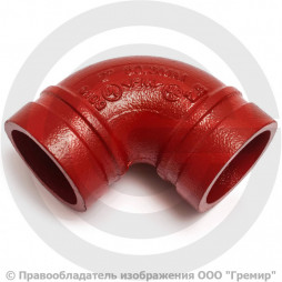 Отвод (колено) 90 градусов под муфту грувлок Ду-50 (Дн 60) Ру-25 XGQT03