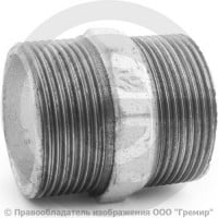 Ниппель чугунный оцинкованный НР (НАР) Ду 40 (1 1/2") Ниппель чугунный оцинкованный НР (НАР) Ду 40 (1 1/2")