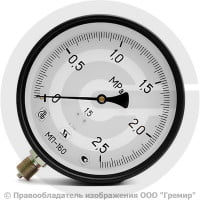 Манометр радиальный диаметр 160мм 0-40 кгс/см2 (0-4,0 МПа) М12х1,5 МТ-160 Багория