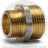 Ниппель латунный переходной НР (НАР) Ду 32-15 (1 1/4&quot;- 1/2&quot;) никель Aquasfera