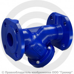 Фильтр сетчатый Y-образный чугунный фланцевый Ду-80 Ру-16 (Т<150°С) LD ФСФ.080.16