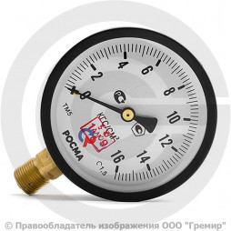 Манометр радиальный диаметр 100мм 0-40 кгс/см2 (0-4,0 МПа) G1/2" ТМ-510Р.00 Росма