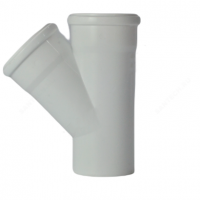 Тройник PP-MD бесшумный светло-серый Дн 135-135 45гр (DN125-125) б/нап в/к Ostendorf Skolan dB SKEA Тройник PP-MD бесшумный светло-серый Дн 135-135 45гр (DN125-125) б/нап в/к Ostendorf Skolan dB SKEA