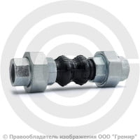 Компенсатор резиновый муфтовый (гибкая вставка) Ду-25 G 1" Ру-10 EPDM ABRA EJS-30 Компенсатор резиновый муфтовый (гибкая вставка) Ду-25 G 1" Ру-10 EPDM ABRA EJS-30