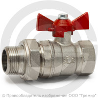 Кран латунный Ду-15 (1/2") Ру-40 ВР-"Американка" никель бабочка VALFEX 11Б27фт1М Кран латунный Ду-15 (1/2") Ру-40 ВР-"Американка" никель бабочка VALFEX 11Б27фт1М