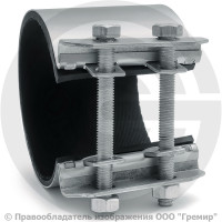 Хомут ремонтный односторонний оцинкованный Ду-125 (Дн 130-139) L=250мм Сансфера Хомут ремонтный односторонний оцинкованный Ду-125 (Дн 130-139) L=250мм Сансфера