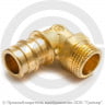 Угольник латунный для PE-X труб Дн 20-1/2&quot; НР (НАР) РОС