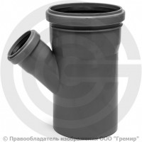 Тройник PP-H переходной серый Дн 110-50 45гр б/нап в/к RTP (РосТурПласт) Тройник PP-H переходной серый Дн 110-50 45гр б/нап в/к RTP (РосТурПласт)