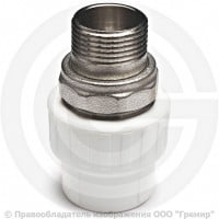 Муфта PP-R комбинированная под ключ белая НР (НАР) Дн 75-2 1/2" VALFEX Муфта PP-R комбинированная под ключ белая НР (НАР) Дн 75-2 1/2" VALFEX