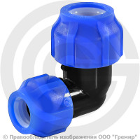 Отвод ПЭ компрессионный Дн 20 90гр ТПК-АКВА Отвод ПЭ компрессионный Дн 20 90гр ТПК-АКВА