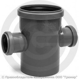 Крестовина PP-H одноплоскостная серая Дн 110-50-50 87гр б/нап в/к Ostendorf HT HTDA