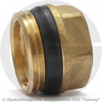 Переход латунный (переходник) НР-ВР (НАР-ВН) Ду 20-10 (3/4"-3/8") с герметичной прокладкой Giacomini