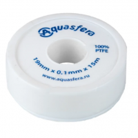 Лента ФУМ PTFE 6020 19ммх0,1ммх15м катушка среда: вода Aquasfera Лента ФУМ PTFE 6020 19ммх0,1ммх15м катушка среда: вода Aquasfera