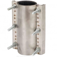 Хомут ремонтный двухсторонний нержавеющий Ду-150 L=250мм Хомут ремонтный двухсторонний нержавеющий Ду-150 L=250мм