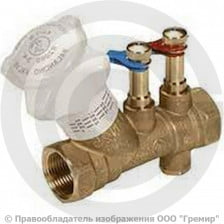 Клапан балансировочный ручной латунный муфтовый Ду-20 Ру-25 ВР (ВН) Kvs=5.5м3/ч с измерительными ниппелями R206B Giacomini