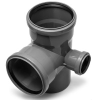 Крестовина PP-H двухплоскостная правая серая Дн 110-110-50 87гр б/нап в/к Ostendorf HT HTEDR Крестовина PP-H двухплоскостная правая серая Дн 110-110-50 87гр б/нап в/к Ostendorf HT HTEDR