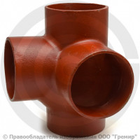 Крестовина чугунная безраструбная SML Ду 125-100-100 88гр 2-х плоскостная Китай Крестовина чугунная безраструбная SML Ду 125-100-100 88гр 2-х плоскостная Китай