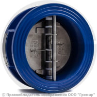 Клапан обратный двухстворчатый чугунный межфланцевый Ду-80 Ру-16 (Т<120°С) ств нерж Benarmo Клапан обратный двухстворчатый чугунный межфланцевый Ду-80 Ру-16 (Т<120°С) ств нерж Benarmo