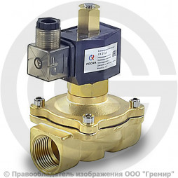 Клапан электромагнитный латунный Ду-15 (1/2") Ру-7 ВР (ВН) с катушкой 220В (Т<90°С) НО СК-21 Росма