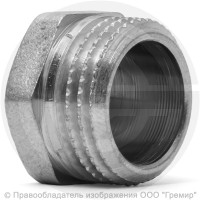 Заглушка латунная НР (НАР) Ду-15 (1/2") никель LD Заглушка латунная НР (НАР) Ду-15 (1/2") никель LD