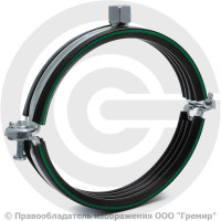 Хомут крепежный оцинкованный с резиновой прокладкой (Дн 133-137) М8/М10 б/к Mupro Optimal Хомут крепежный оцинкованный с резиновой прокладкой (Дн 133-137) М8/М10 б/к Mupro Optimal