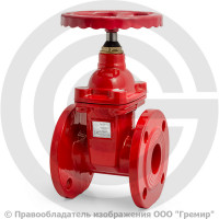 Задвижка чугунная фланцевая Ду-50 Ру-16 (Т<150°С) красная 30ч39р Китай Задвижка чугунная фланцевая Ду-50 Ру-16 (Т<150°С) красная 30ч39р Китай