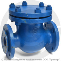 Клапан обратный поворотный стальной фланцевый Ду-50 Ру-40 (Т<425°С) 19лс53нж ЧАЗ