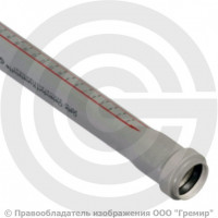 Труба PP-MD канализационная бесшумная светло-серая Дн 58х4 (DN56) безнапорная L=3м в/к Ostendorf SKOLAN DB SKEM Труба PP-MD канализационная бесшумная светло-серая Дн 58х4 (DN56) безнапорная L=3м в/к Ostendorf SKOLAN DB SKEM