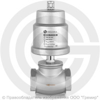 Клапан запорно-регулирующий нержавеющий НЗ Ду-50 (2") Ру-16 ВР (ВН) Kvs=42м3/ч с нержавеющим пневмоприводом 100мм PV Helver