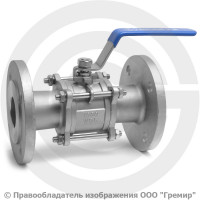 Кран нержавеющий AISI 316 (CF8M) трехсоставной фланцевый Ду-50 (2") Ру-40 NK-BF50/6