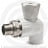 Кран PP-R Дн 20-1/2&quot; НР (НАР) угловой для радиатора белый RTP (РосТурПласт) 10585