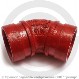 Отвод (колено) 45 градусов под муфту грувлок Ду-32 (Дн 42) Ру-25 XGQT04