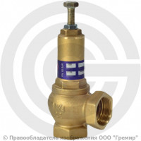 Клапан предохранительный пружинный угловой латунный Ду 65-65 (G2 1/2"-G2 1/2") ВР (ВН) Рн=0.5...16бар 111 OR Клапан предохранительный пружинный угловой латунный Ду 65-65 (G2 1/2"-G2 1/2") ВР (ВН) Рн=0.5...16бар 111 OR