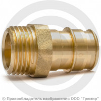 Муфта латунная для PE-X труб Дн 40-1 1/4" НР (НАР) РОС GX107ACY067 Муфта латунная для PE-X труб Дн 40-1 1/4" НР (НАР) РОС GX107ACY067