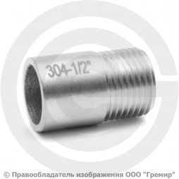 Резьба приварная нержавеющая AISI 304 Ду-15 (1/2")