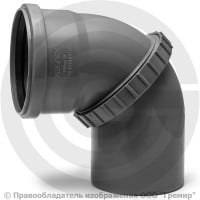 Отвод поворотный PP-H серый Дн 50 б/нап в/к VALFEX Отвод поворотный PP-H серый Дн 50 б/нап в/к VALFEX